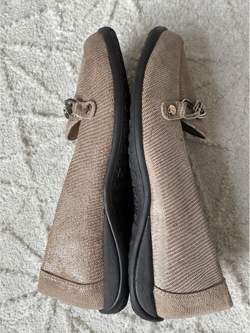 Vionic Alda Horsebit Loafers Women’s US 9 Wide Pewter Embossed Leather Comfort - Picture 9 of 9